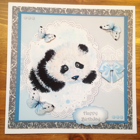 Panda and Butterflies by Rebecca Ruff