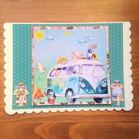 CAMPERVAN BIRTHDAY / ANY 6x6 CONCEPT SHEET 2 INC INSERT ENJOY THE LITTLE THINGS IN LIFE by Rebecca Ruff