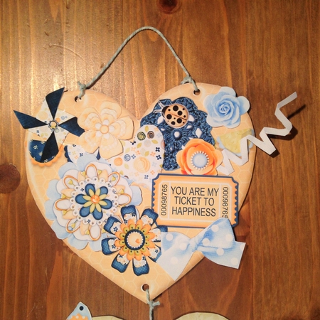 Spring is in the Air  Hanging Hearts Trio by Rebecca Ruff