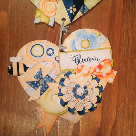 Spring is in the Air  Hanging Hearts Trio by Rebecca Ruff