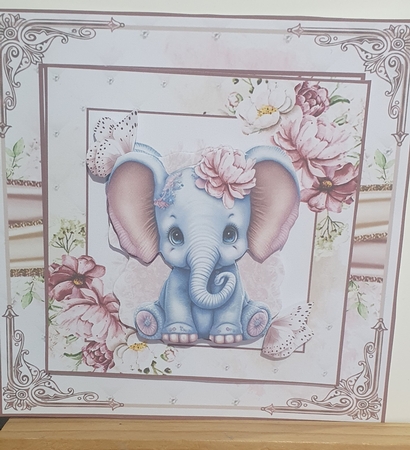 Cute Floral Elephant Mini Page Kit by rebecca  Weates