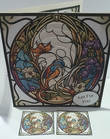Art Nouveau Stained Glass Window 1 by rebecca  Weates