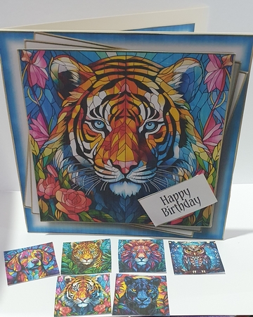Gorgeous Stained Glass Animals Multi Topper Kit by rebecca  Weates