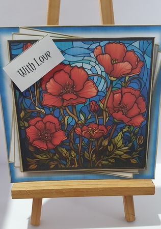 Gorgeous Stained Glass Flowers 5 Multi Topper Kit by rebecca  Weates