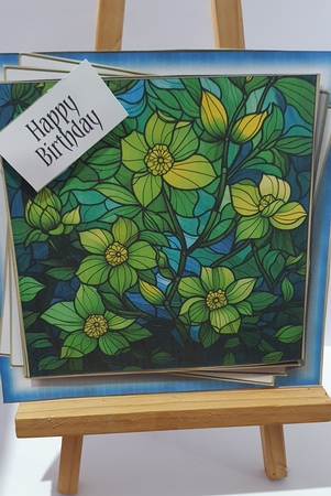 Gorgeous Stained Glass Flowers 5 Multi Topper Kit by rebecca  Weates