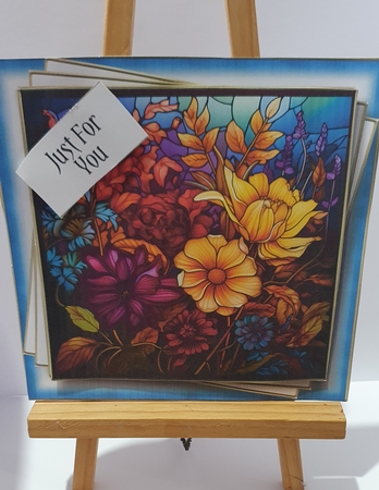 Gorgeous Stained Glass Flowers 5 Multi Topper Kit by rebecca  Weates