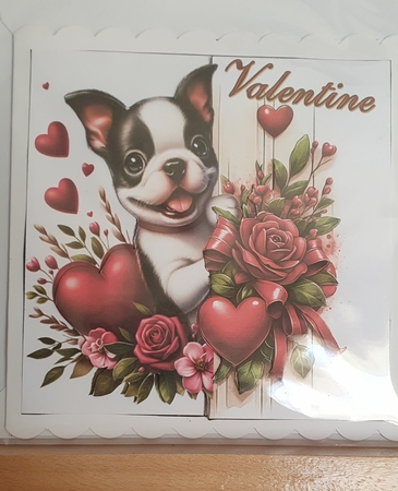 6x6 Puppy peeker Valentine 2 choice of four mini kit by rebecca  Weates