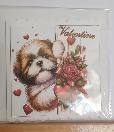 6x6 Puppy peeker Valentine 2 choice of four mini kit by rebecca  Weates