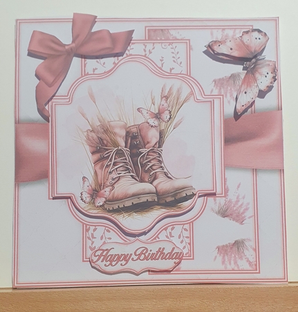7x7 Boot scootin birthday wishes choice of four mini kit by rebecca  Weates