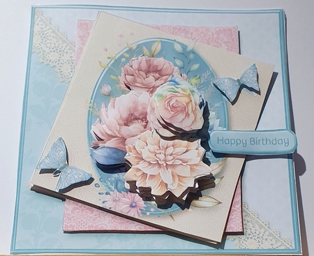 Shabby Chic Flowers - Layered Card Mini Kit by rebecca  Weates
