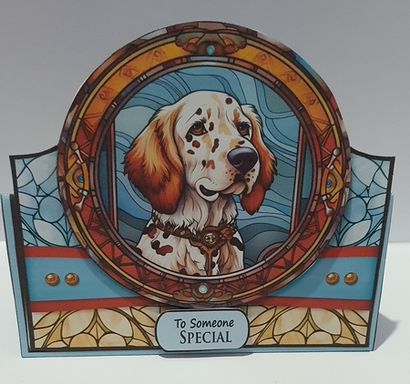 Love a Rescue-Stained Glass Topper Tent Card 2 by rebecca  Weates