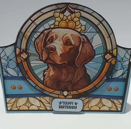 Love a Rescue-Stained Glass Topper Tent Card 2 by rebecca  Weates