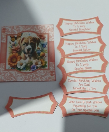 Sweet Little Puppy In The Flowers 2 - 5x7 by rebecca  Weates
