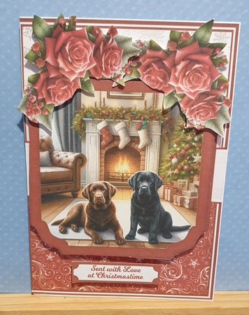 CHRISTMAS LABRADORS by rebecca  Weates