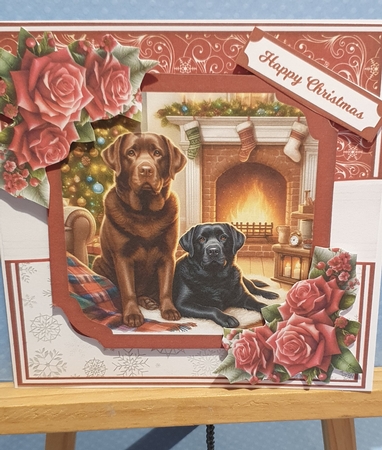 CHRISTMAS LABRADORS by rebecca  Weates
