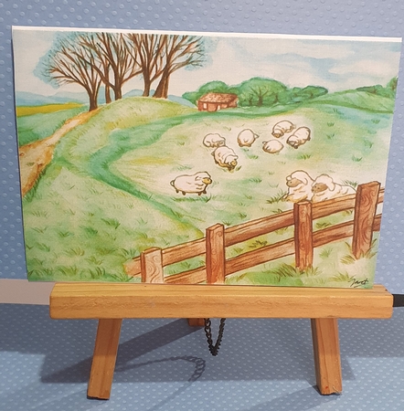 A Sheep Farm at the Countryside by rebecca  Weates
