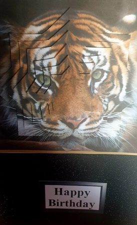 Sumatran Tiger Shaped Pyramid Topper by rebecca  Weates