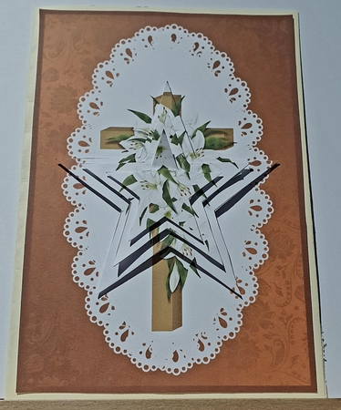 Easter Lily Wooden Cross Star Pyramid by rebecca  Weates