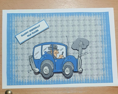 Old Banger Quick Card Front with Decoupage by rebecca  Weates