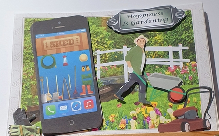 Gardening Phone Card 1  by rebecca  Weates
