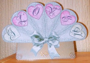 Vintage Lace 'i Love U' Fan Sheet by Rebecca Brindley