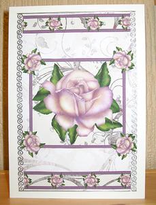 Pink and White Rose Toppers Backing Sheet by Rebecca Brindley