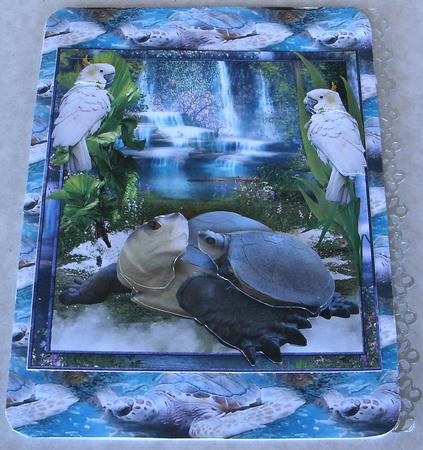 Water Fall with a Mother's Love Topper & Decoupage by Redonda Haddock