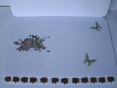 Flowers Vintage Birds with Butterflies Insert by Redonda Haddock