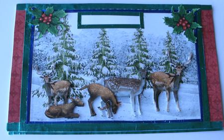 Lovely Stags in the Snow . by Redonda Haddock