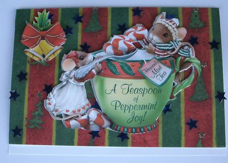 A Teaspoon of Peppermint Joy, Cute Mice by Redonda Haddock