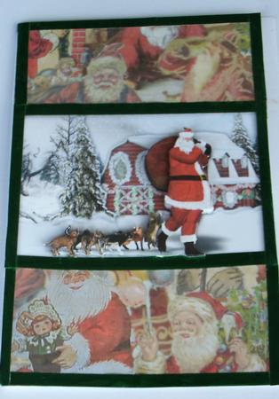 Vintage Santa Background 2 by Redonda Haddock
