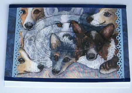 A Heap of Corgis Oval Pyramid by Redonda Haddock