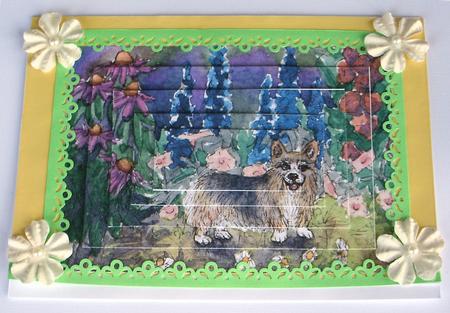 Sweeter Than Springtime Corgi -  Pyramid by Redonda Haddock