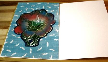 Blue 3 Giant Florals A4 Backing Paper by Redonda Haddock