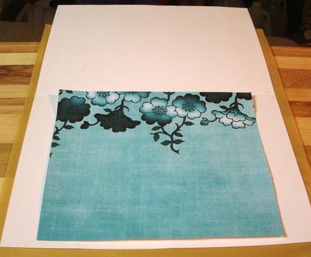 Teal Floral Metallic Edge A4 Backing Paper by Redonda Haddock