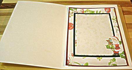 A5 Christmas Incert White / Green . by Redonda Haddock