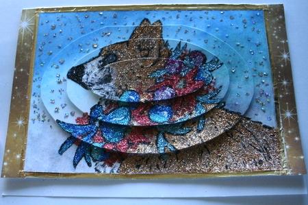 She Loved Choosing a Holiday Garland Oval Pyramid by Redonda Haddock