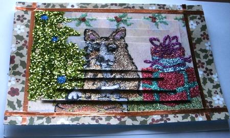 She Loved Wrapping Christmas Presents Pyramid by Redonda Haddock