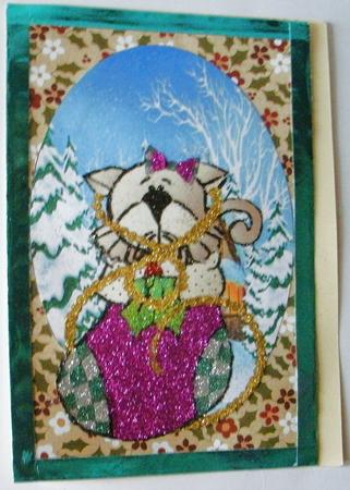 Christmas Kitty Topper by Redonda Haddock