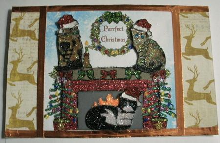 Cosy Cats Christmas Fireside - Purrfect Christmas by Redonda Haddock