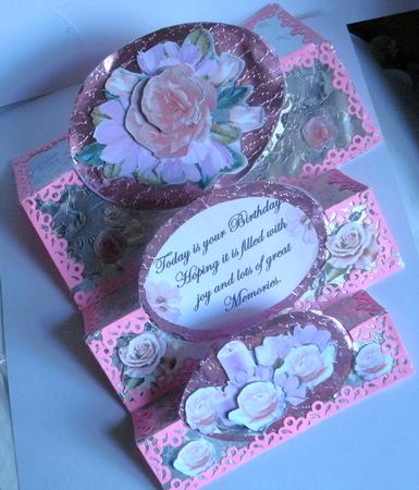 Candles and Rose's with Greetings by Redonda Haddock