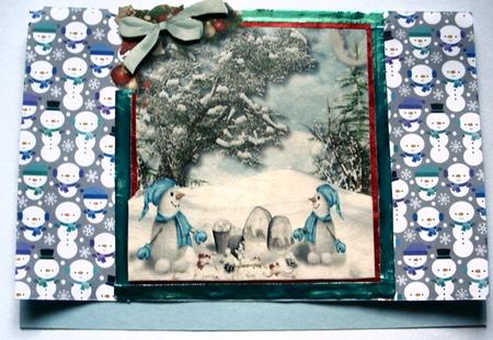 The Snowmen Having a Tete- a Tete by Redonda Haddock