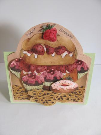 Cakes and Cookies Diamond Shaped Card by Rene McLean