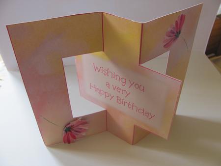 Little Girl Holding a Flower Swing Card Birthday by Rene McLean