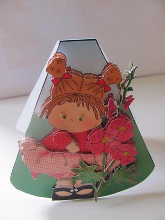 Cute Flower Girl Wobble Card Sheet by Rene McLean
