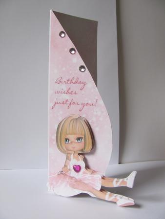 Cute Little Ballet Teardrop Card by Rene McLean