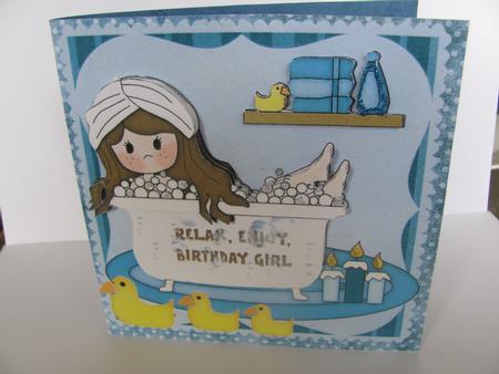 Bubbly Birthday Girl - Blue by Rene McLean