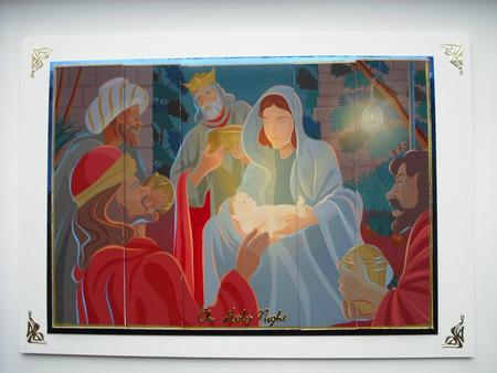Baby Jesus, Mary & the 3 Kings Side Stacker by Rhonda Minford