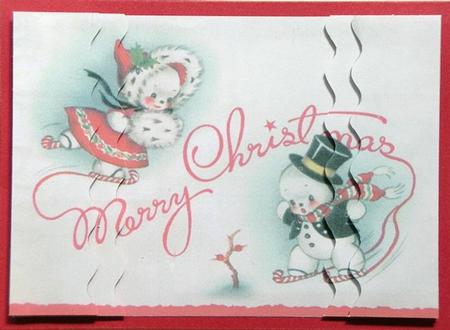Skating Snowman Wavey Side Stacker by Rhonda Young
