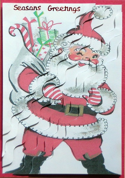 Father Christmas Wavy Corner Side Stacker by Rhonda Young